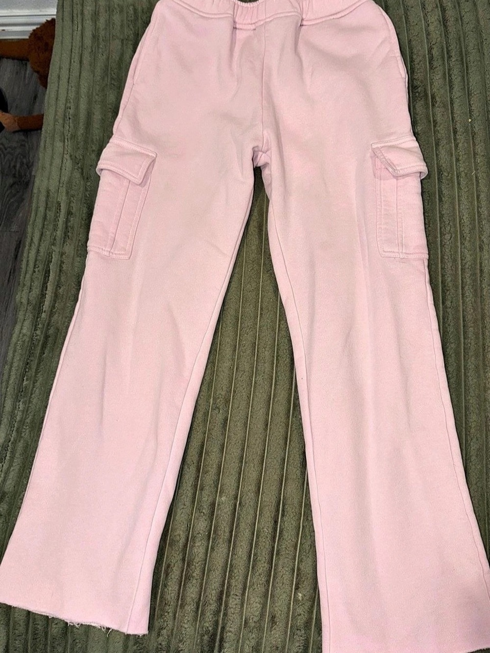 Pink Cargo Wide Leg Pants